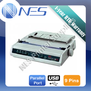 OKI MicroLine ML184 Turbo Plus 9 Pins USB/Parallel Dot Matrix Printer *BONUS: 1-year Return to Base Warranty*